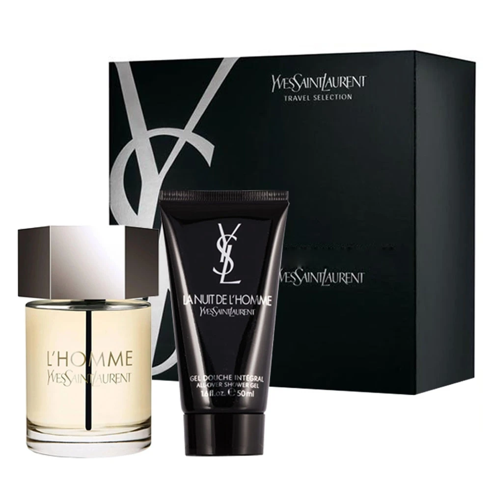 YSL L'HOMME (M) EDT SET 100ML+50ML S/G PERFUMES