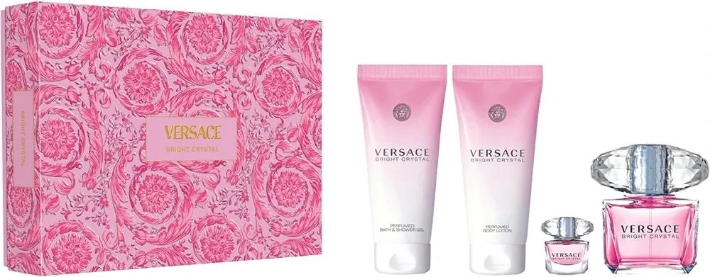 VERSACE BRIGHT CRYSTAL(L) SETEDT 90ML+5+BL100+SG100 PERFUMES