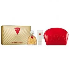 Emanuel Ungaro Diva (L) EDP Perfume Set 100ml + 100ml + Pouch Perfumes
