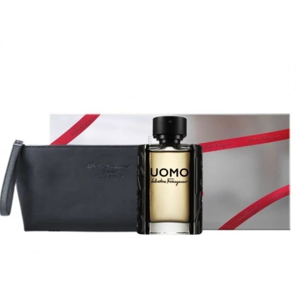 S.F FERRAGAMO UOMO SET (M) EDT 100ML+POUCH PERFUMES