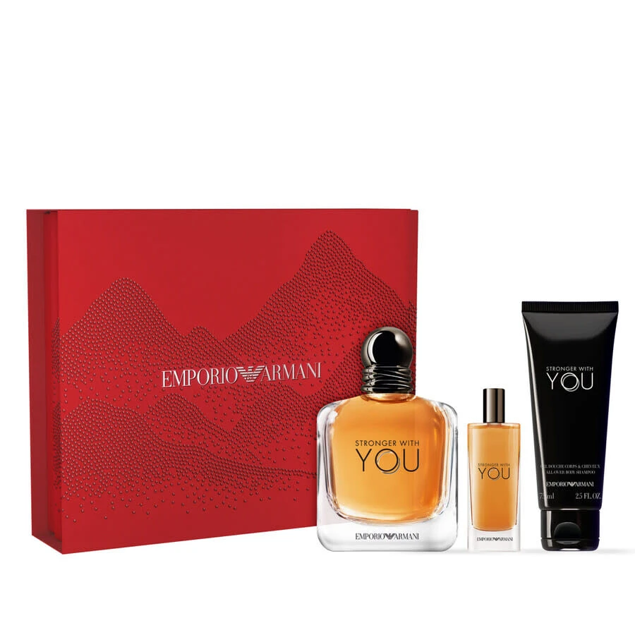 GA STRONGER WITH YOU (M) SET EDT 100ML +EDT 15ML +S/G 75ML PERFUMES