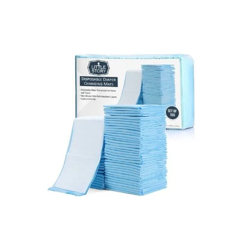 Disposable Diaper Changing Mats 100pcs Blue – Little Story