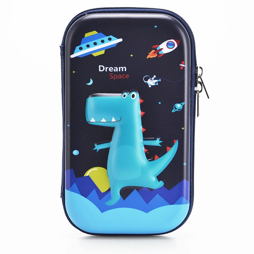 Dinosaur XL Pencil Case - Blue
