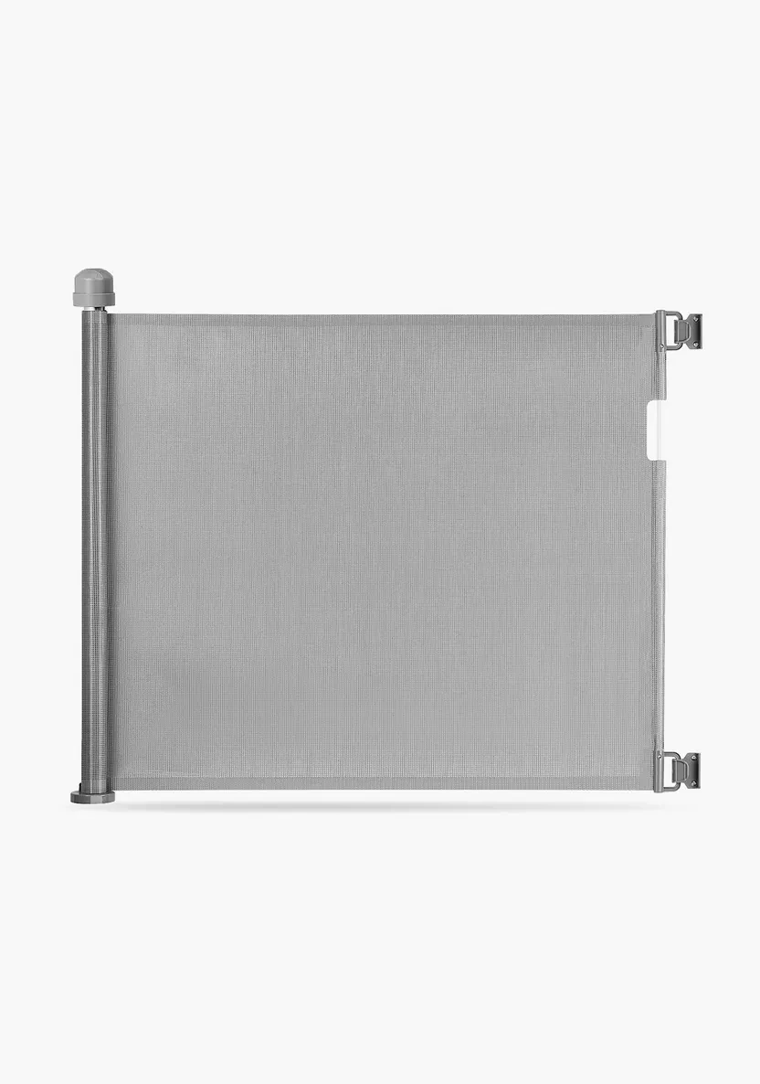 Baby Safe Retractable Mesh Gate - Grey