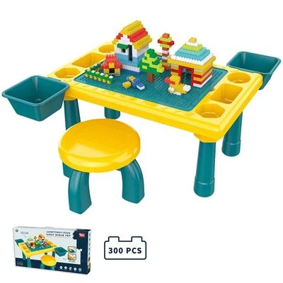 Blocks 4 In 1 Activity Table Wt Stool - Green