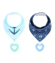 Little Story Bandana Drool Bibs Set of 2 - Anchors