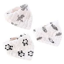Muslin Bandana Bibs - Set of 3 - Jungle Fun