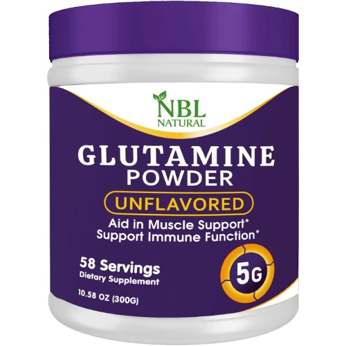 NBL Natural, Glutamine Powder, Unflavoured, 58 Servings