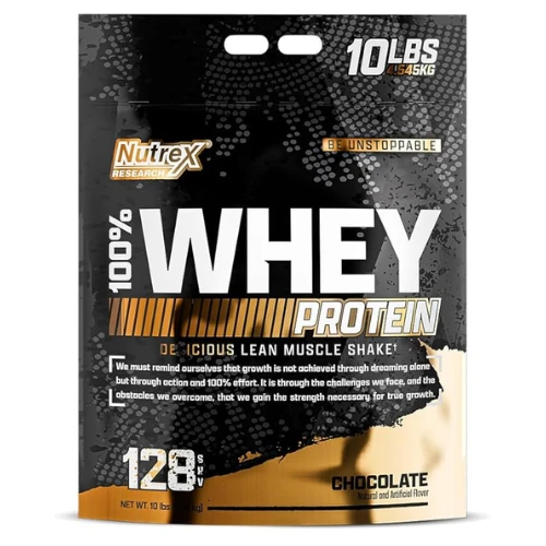 Nutrex Research 100% Whey- Premium Protein for Optimal Muscle Growth and Recovery Chocolate Flavor, 10 LBS