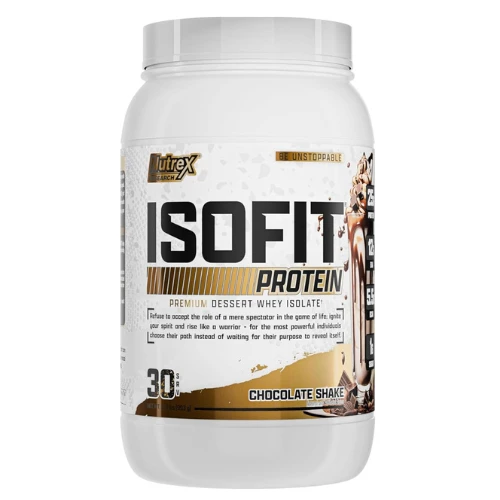 Nutrex Research IsoFit, Whey Protein Powder Instantized,  Lactose-Free, Gluten-Free, Chocolate Flavour 2lbs