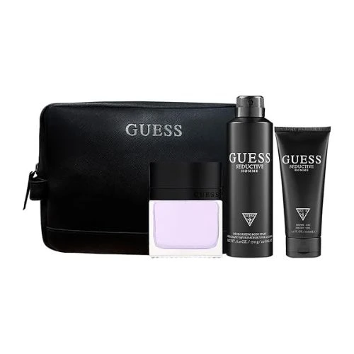 GUESS Seductive Homme Gift Set for Men – EDT 100ml + Shower Gel + Body Spray + Pouch
