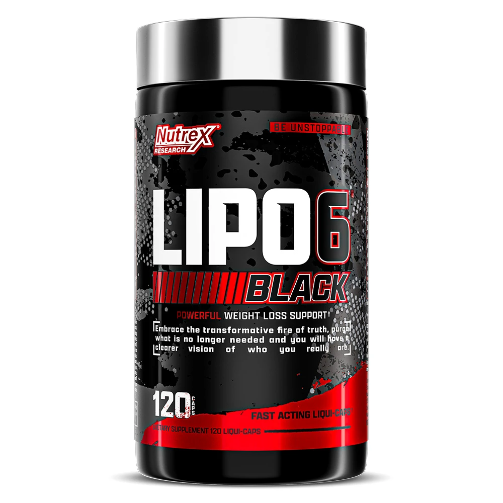 Nutrex Research Lipo 6 Black Powerful, 120 Capsules, Rapid fat loss